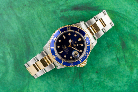 Rolex Submariner Date 16613LB Blue Dial Purple Hue W Serial 1994 Model