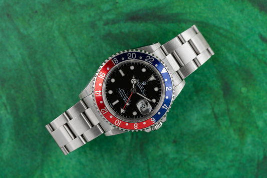 
Rolex GMT-Master II 'Pepsi' 16700 Stainless Steel Black Dial 1998 Model