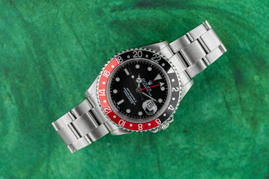 Rolex GMT-Master II 16710 Coke Black Dial Stainless Steel 2000 - The Watch Business Sydney