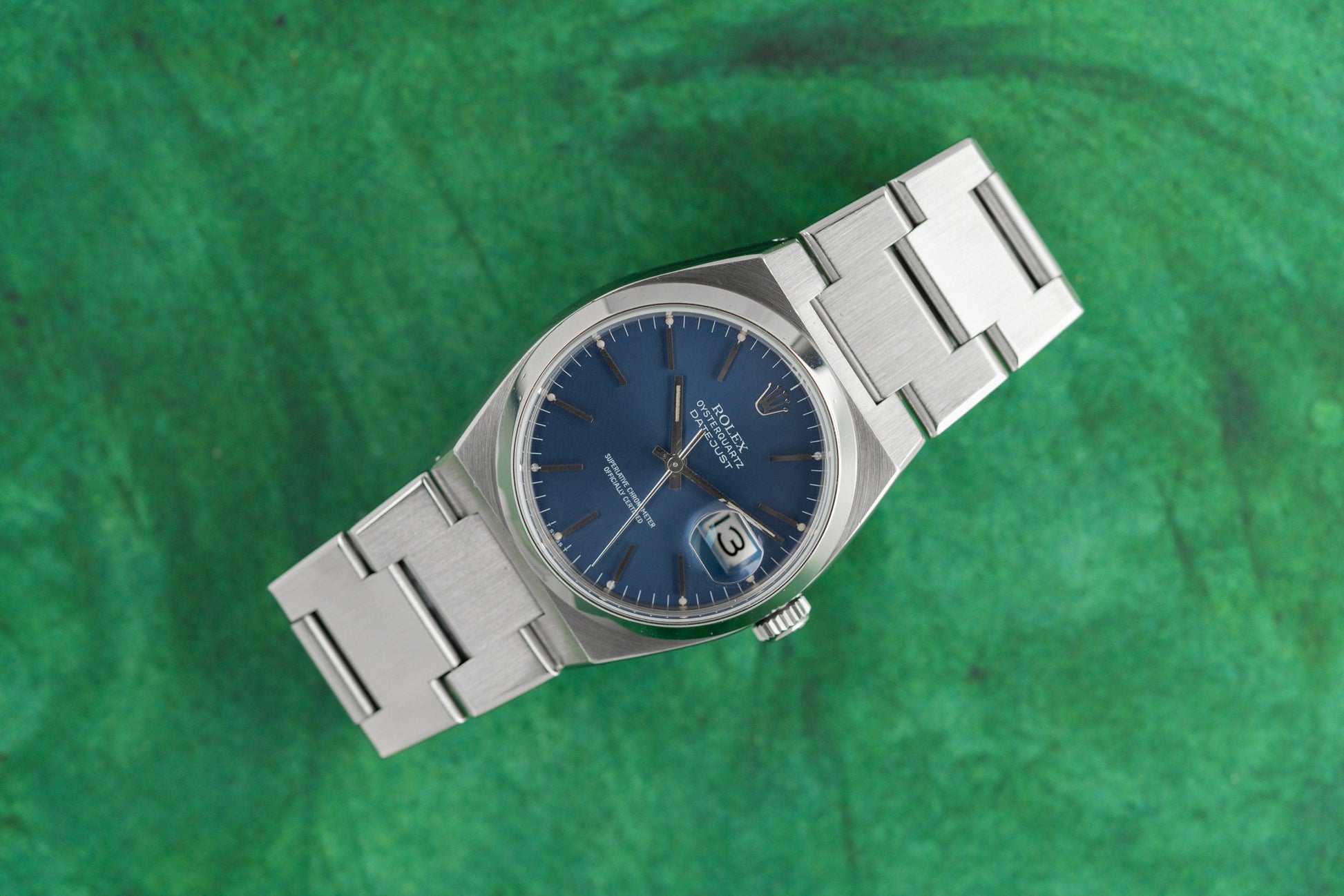 Rolex Datejust Oysterquartz 17000 Blue Dial Stainless Steel 1980