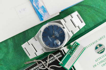 Rolex Datejust Oysterquartz 17000 Blue Dial Stainless Steel 1980 Model