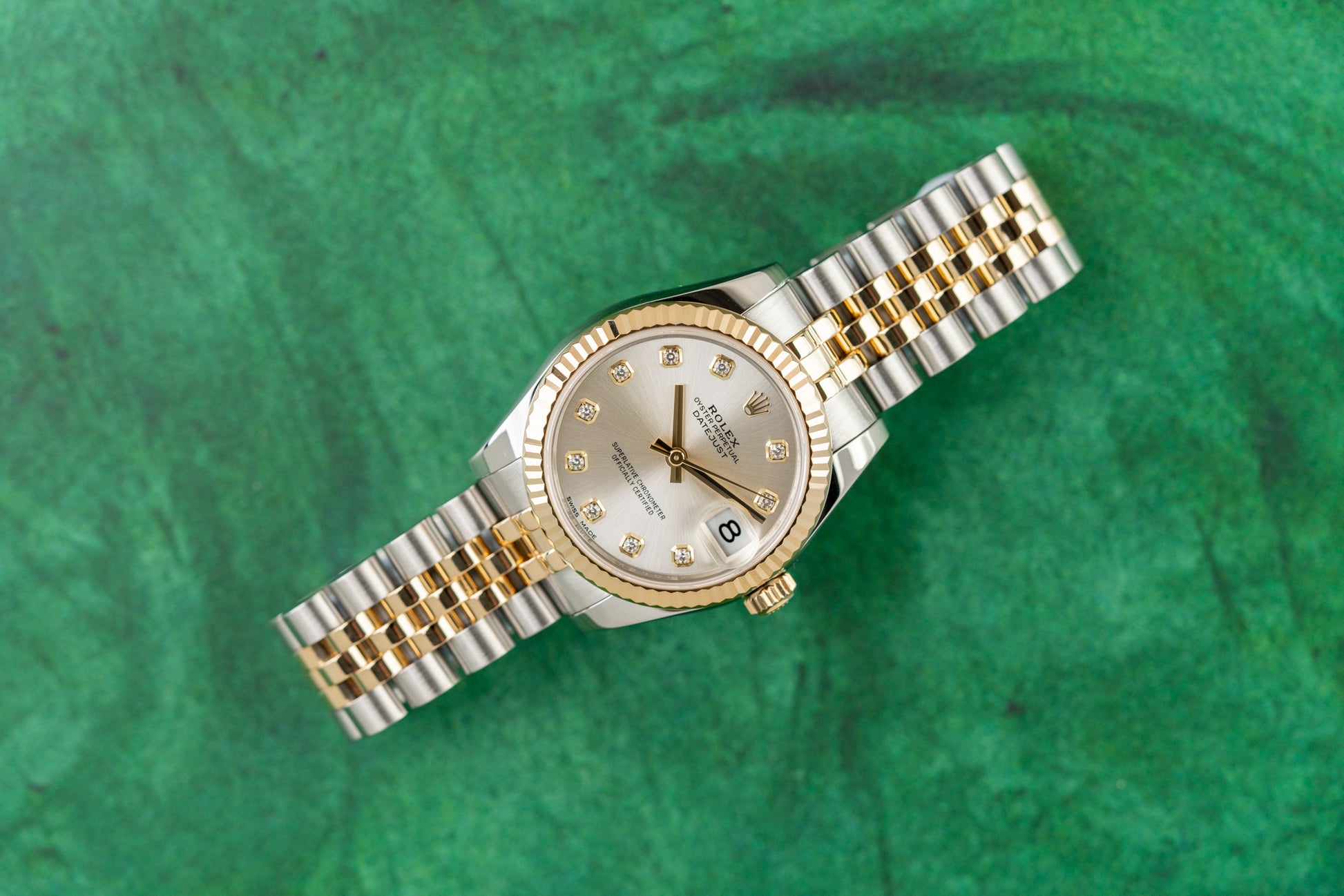 Rolex Datejust 31 Silver Diamond Dial 178273 Two Tone Yellow Gold 2018