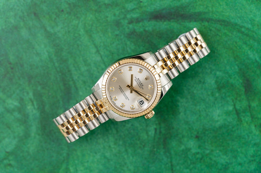 Rolex Datejust 31 Silver Diamond Dial 178273 Two Tone Yellow Gold 2018
