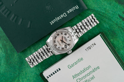 Rolex Lady-Datejust 26 Mother Of Pearl Dial 179174 Stainless Steel 2005 Model
