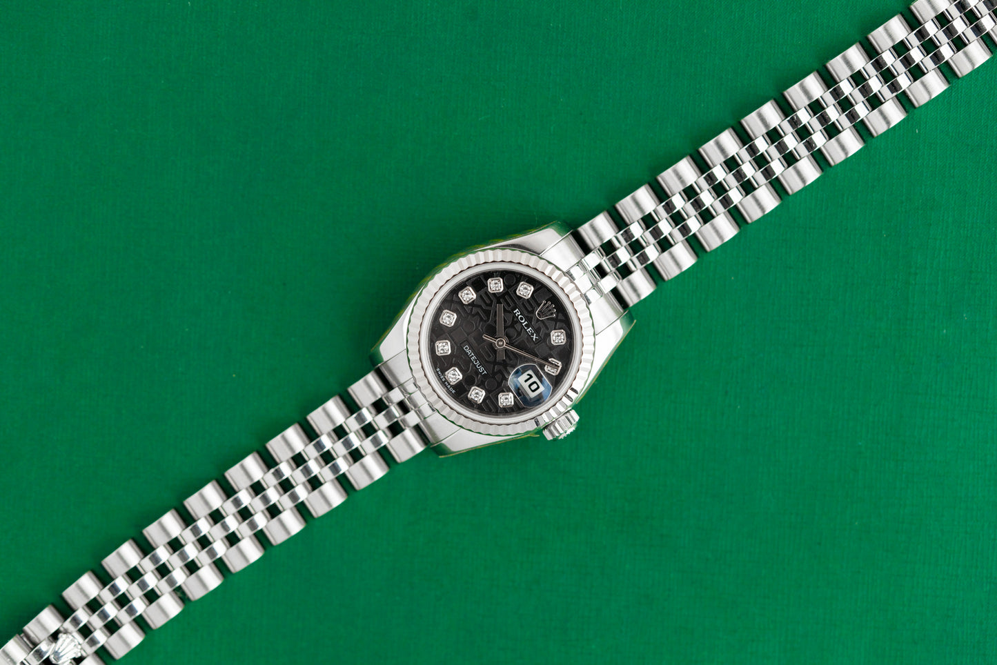 
Rolex Lady-Datejust 26 Black Jubilee Diamond Dial 179174 2008 Model Full set