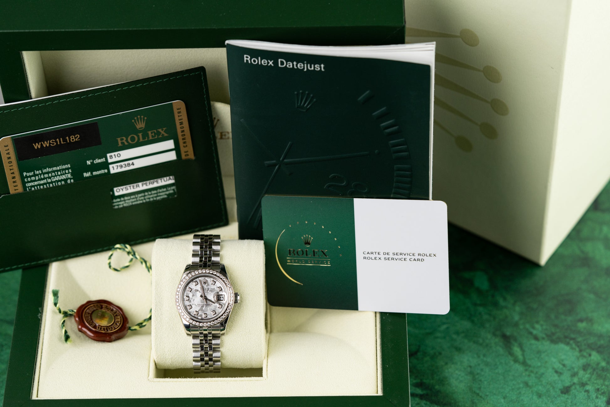Rolex Lady-Datejust 26 Crystal Diamond Dial Factory Bezel 2011 Model