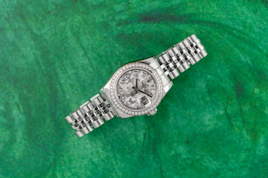 Rolex Lady-Datejust 26 Crystal Diamond Dial Factory Bezel 2011 Model