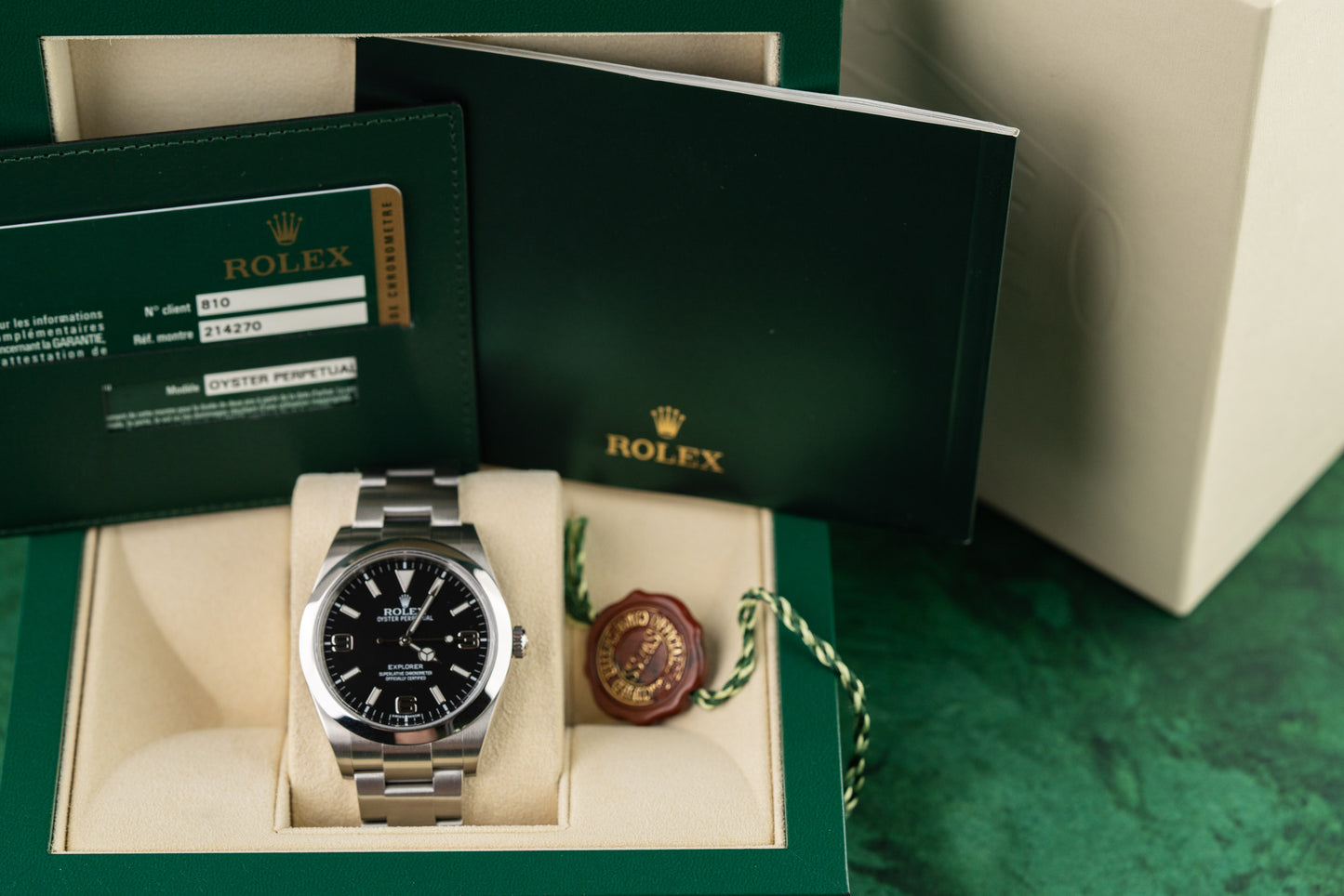 Rolex Explorer 39mm stainless steel watch, model 214270, black MK1 dial, 2015, pre-owned luxury watch sold by The Watch Business Sydney