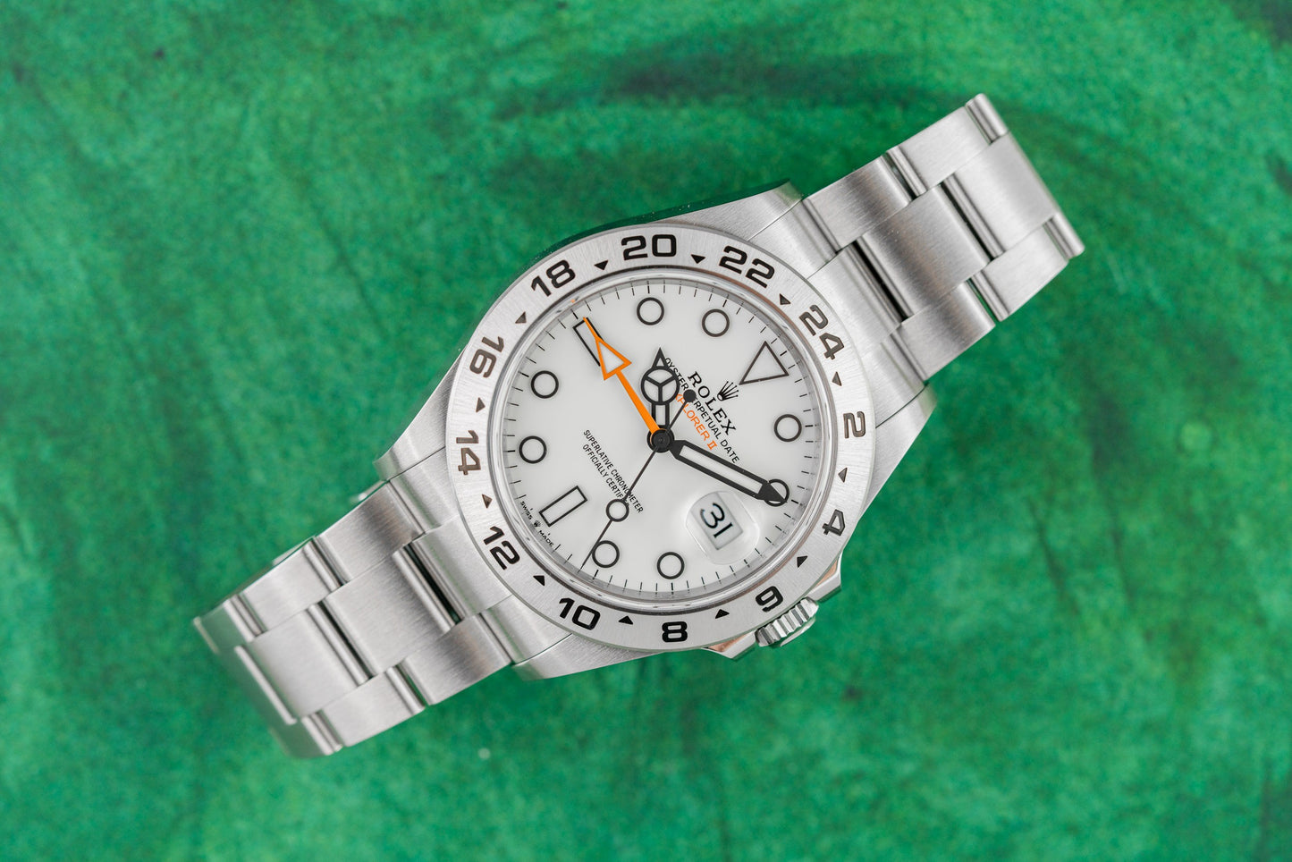 Rolex Explorer II 226570 White Polar Dial Orange GMT Hand - The Watch Business Sydney