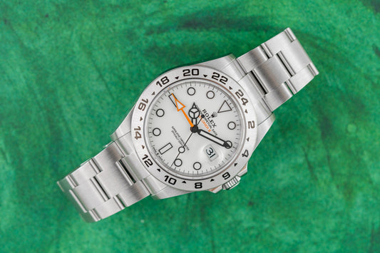 Rolex Explorer II 226570 White Polar Dial Orange GMT Hand - The Watch Business Sydney