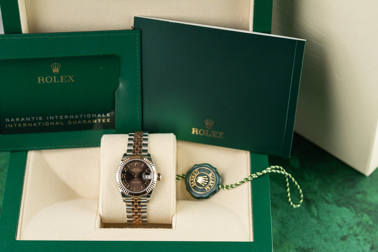 Rolex Lady-Datejust 28 Chocolate Roman Dial 279171 Two Tone Rose gold 2023 model