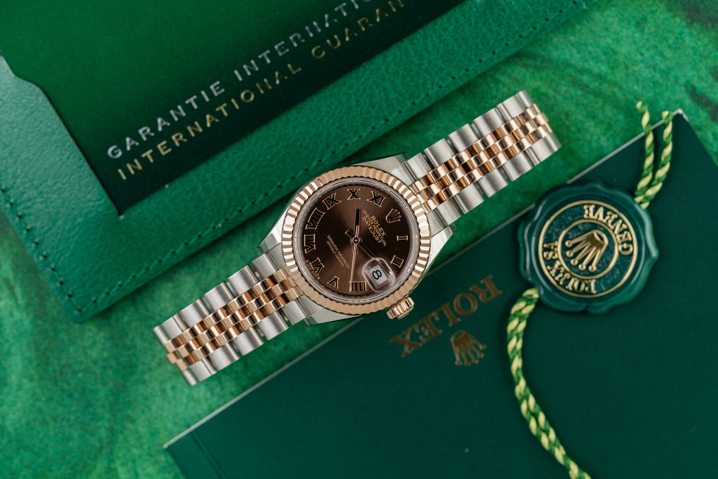 Rolex Lady-Datejust 28 Chocolate Roman Dial 279171 Two Tone Rose gold 2023 model