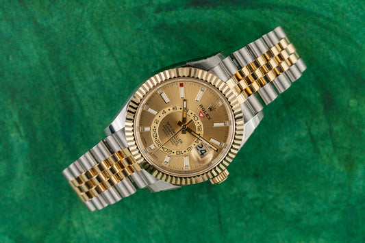 Rolex Sky-Dweller Champagne Dial 326933 Yellow Gold Jubilee Bracelet 2021 Model