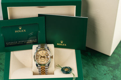 Rolex Sky-Dweller Champagne Dial 326933 bracelet - Pre-Owned Sydney