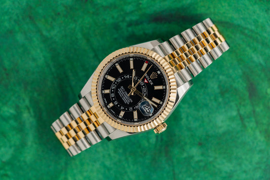 Rolex Sky-Dweller 326933 Black Dial Jubilee Two Tone Yellow Gold 2021 Model