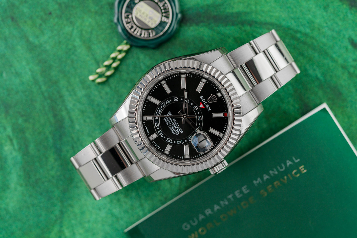 Rolex Sky-Dweller 326934 Black Dial Stainless Steel Watch & Box Only