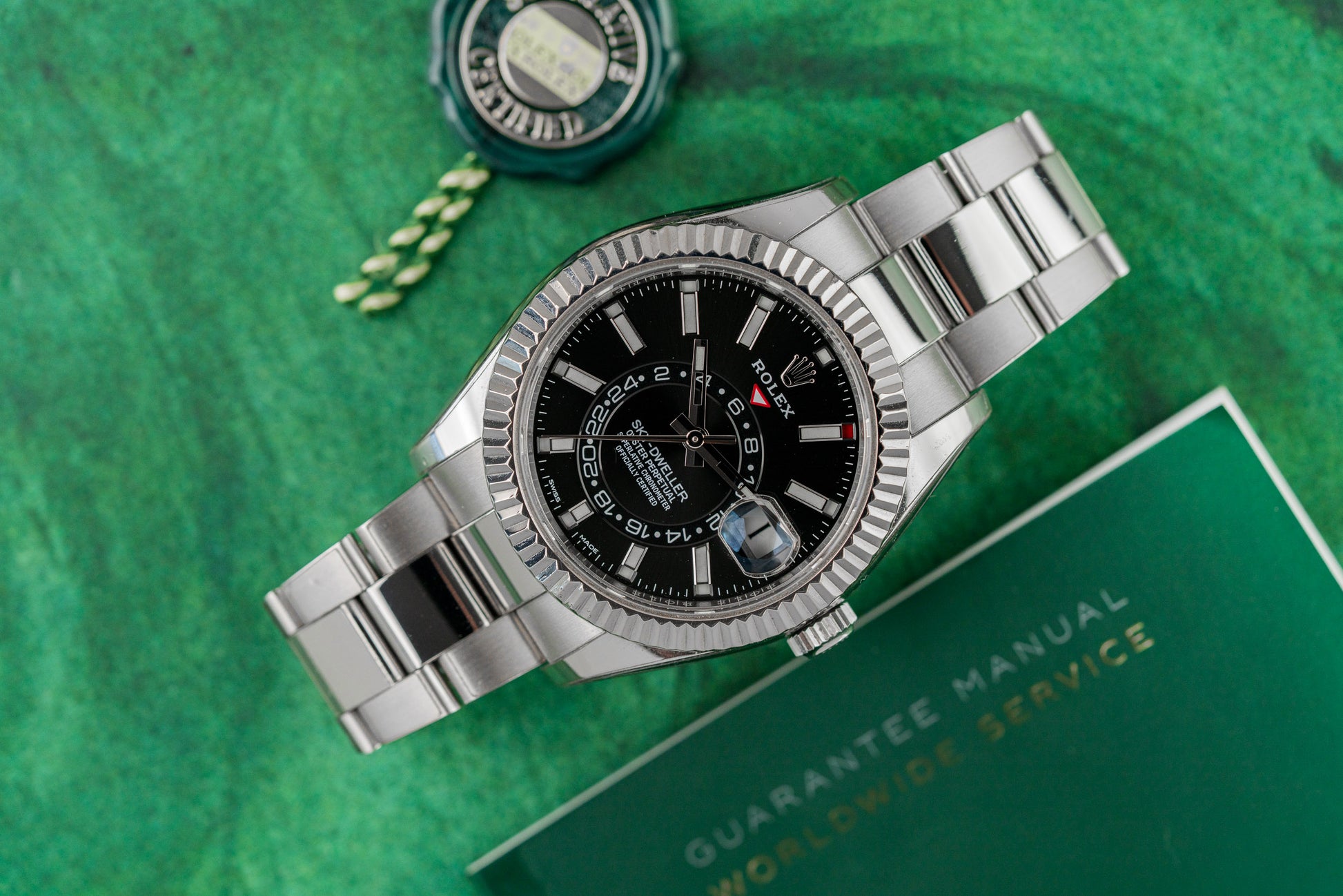 Rolex Sky-Dweller 326934 Black Dial Stainless Steel Watch & Box Only