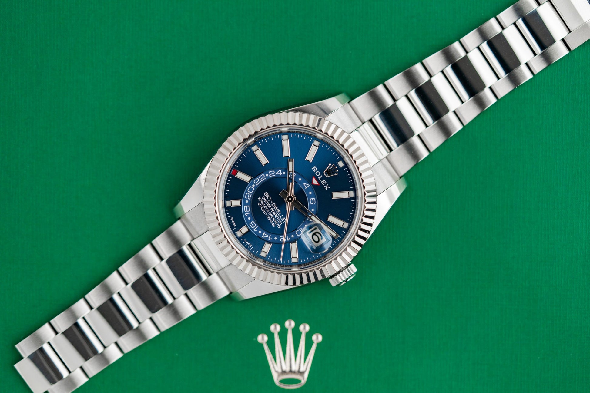 Rolex Sky-Dweller 326934 Blue Dial Stainless Steel 2018 Model FULL SET