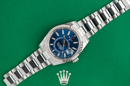 Rolex Sky-Dweller 326934 Blue Dial Stainless Steel 2018 Model FULL SET