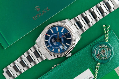 Rolex Sky-Dweller 326934 Blue Dial Stainless Steel 2018 Model FULL SET