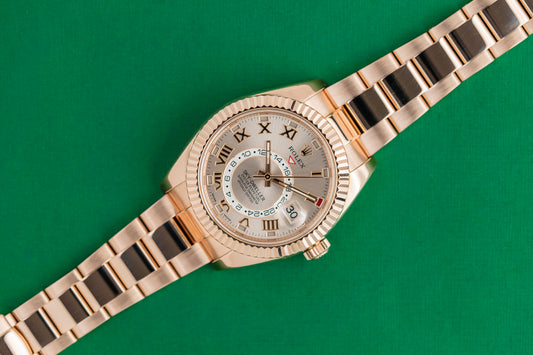 Rolex Sky-Dweller 326935 Rose Gold Rose Roman Dial 2014 Model