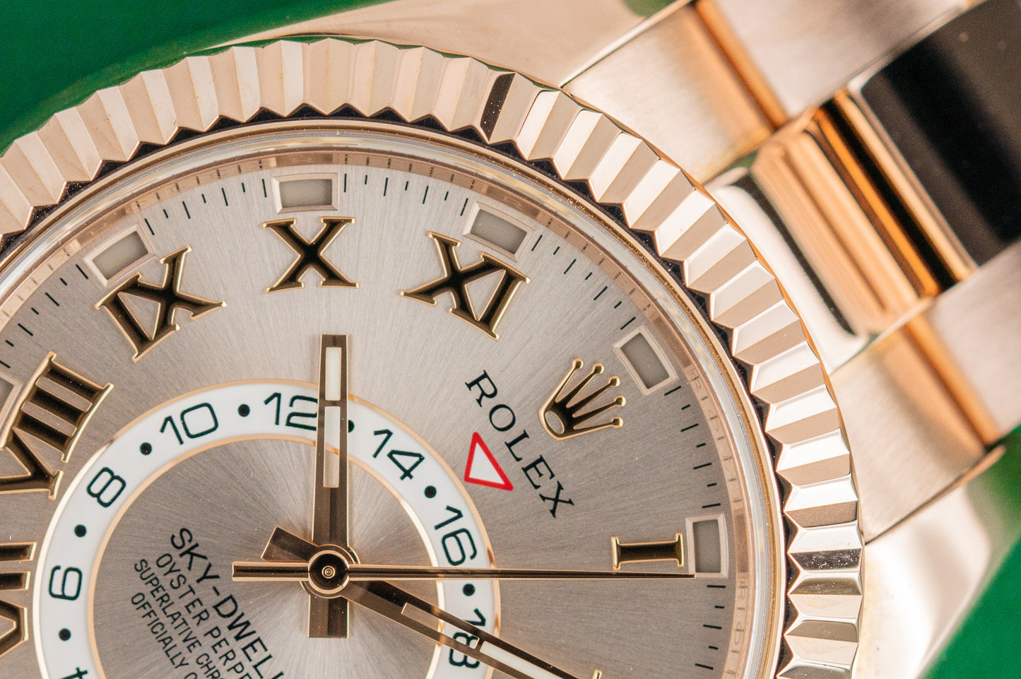 Rolex Sky-Dweller 326935 Rose Gold Rose Roman Dial 2014 Model