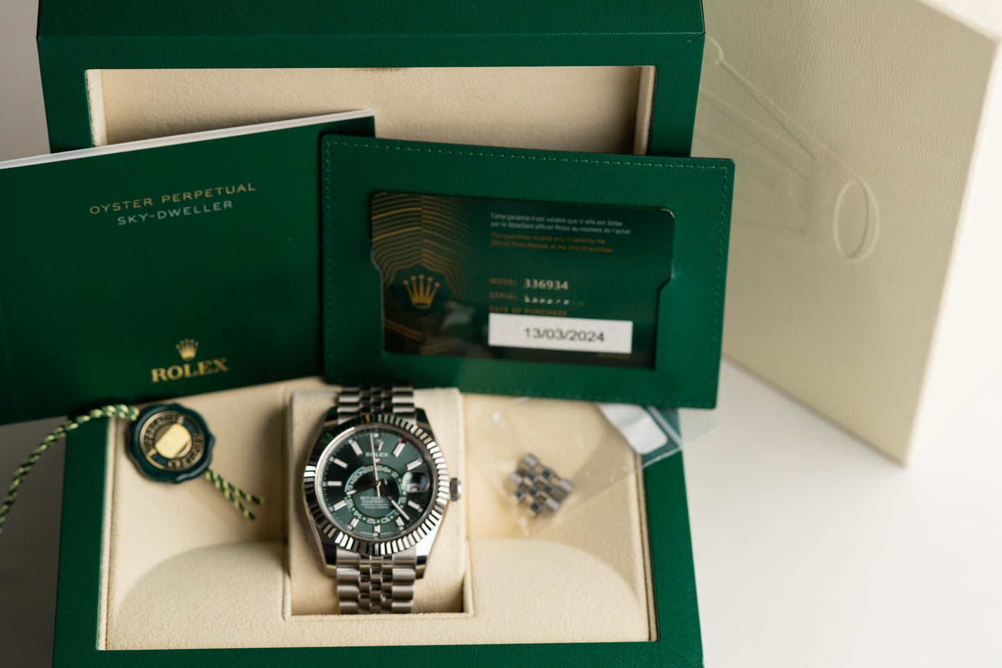 Rolex Sky-Dweller 336934 Mint Green Dial Jubilee 2024 Model