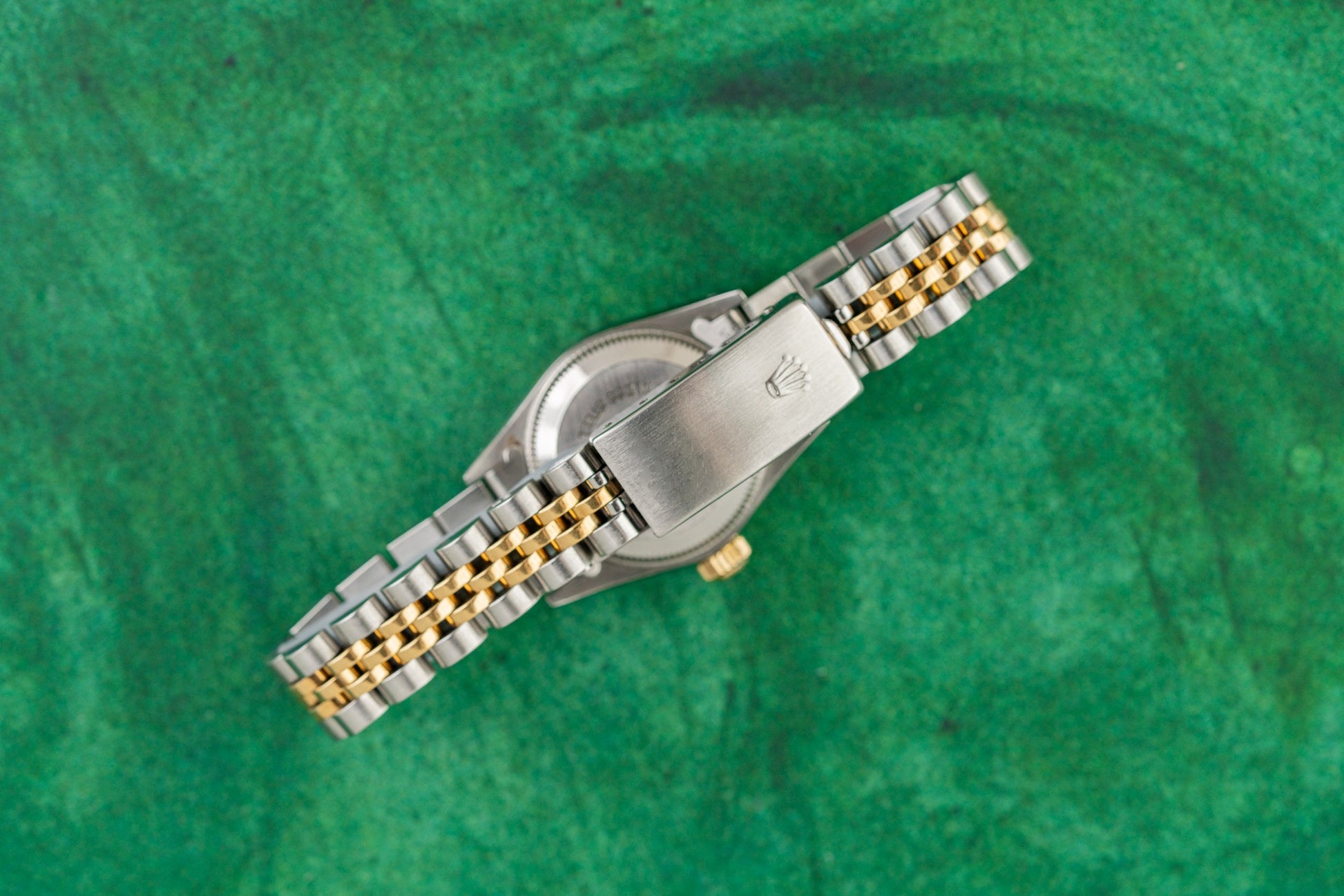 Rolex Oyster Perpetual 26mm Champagne Diamond Dial 67193 dial close-up - Pre-Owned Sydney