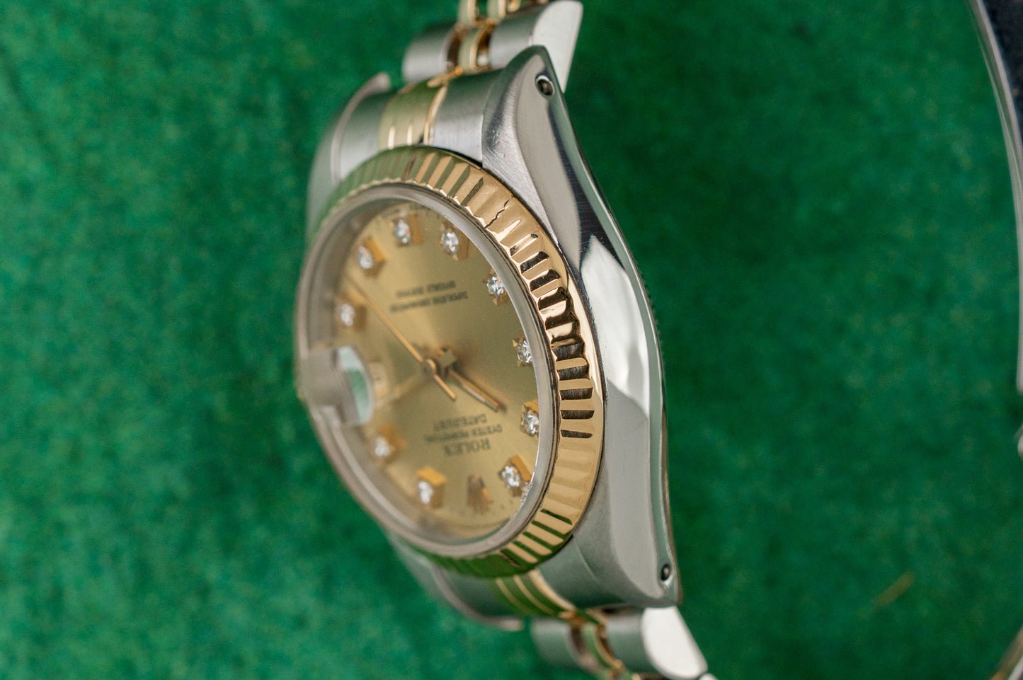 Rolex Lady-Datejust 26 Champagne Diamond Dial 69173 Two Tone Yellow Gold 1991