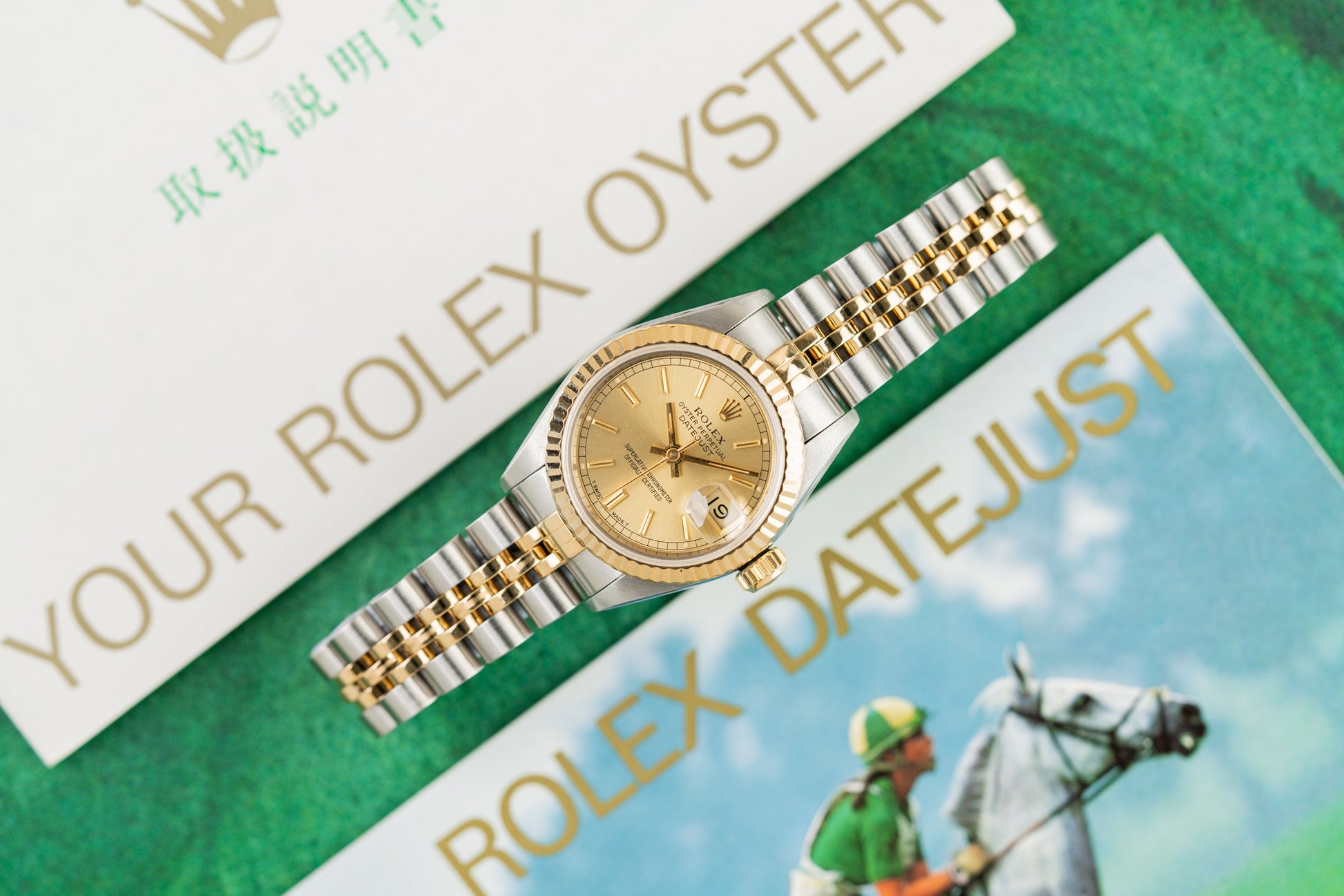 Rolex Lady-Datejust 26 Champagne Dial 69173 Two Tone Yellow Gold 1993 