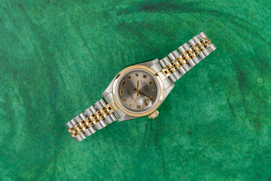Rolex Lady-Datejust 79163 Two Tone yellow Gold Silver dial 2002 Model