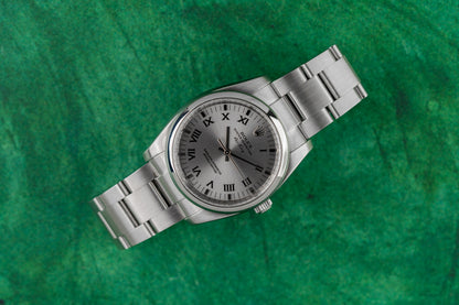 Rolex Air-King 114200 Rhodium Roman Dial Stainless Steel 2008 - The Watch Business Sydney