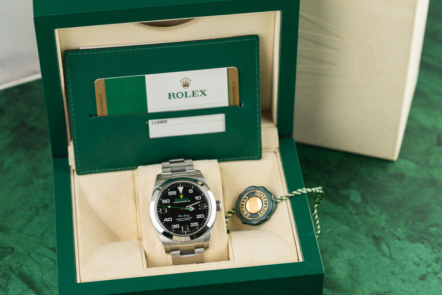 Rolex Air-King 116900 Black Dial Stainless Steel 2017 - The Watch Business Sydney