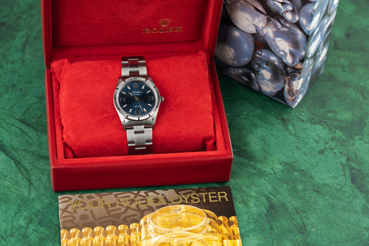 Rolex Air-King 14010M Blue Dial with Box and Booklet 2005 - The Watch Business Sydney