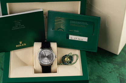 Rolex Cellini Time 50509 White Gold Silver Dial 2022 - The Watch Business Sydney