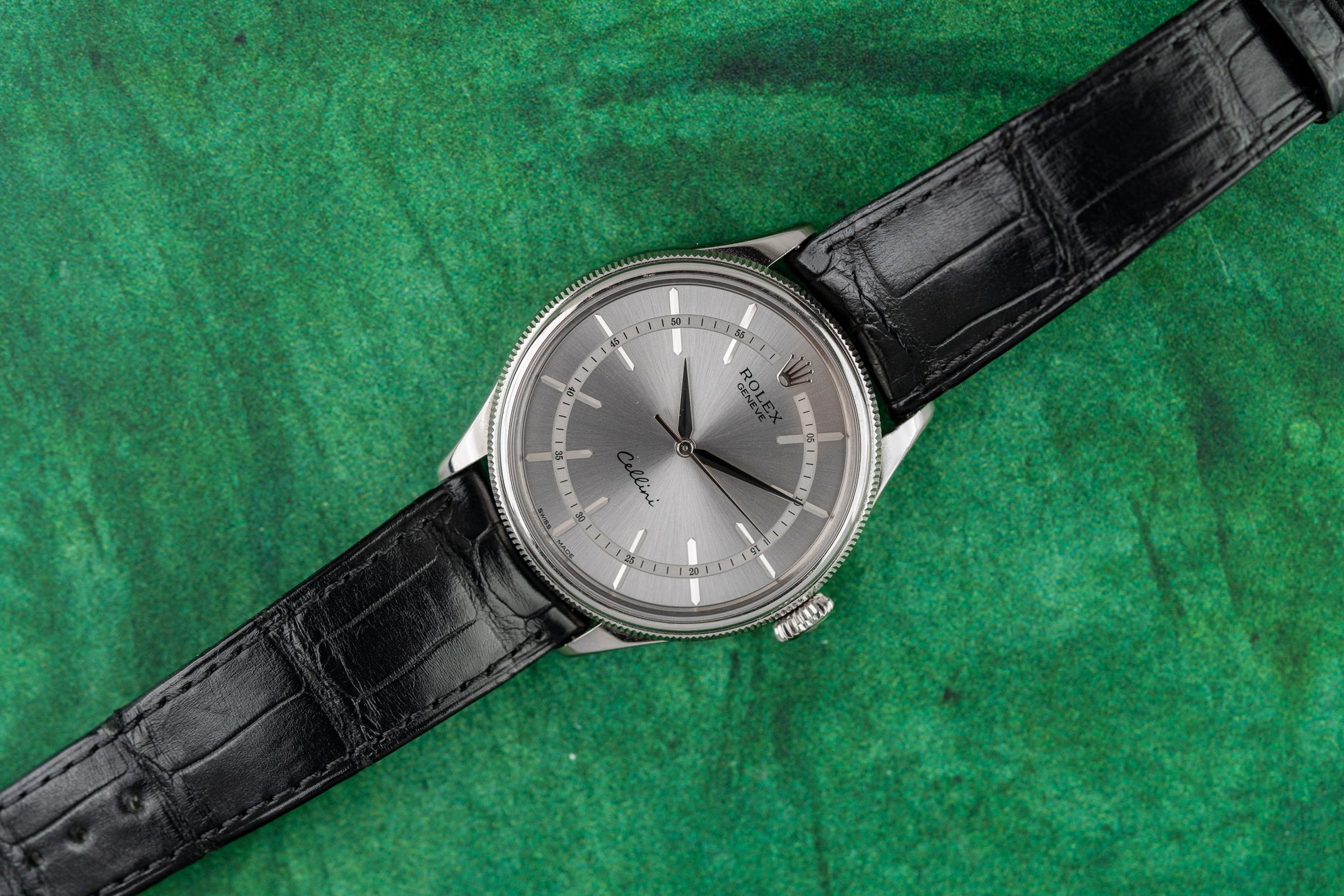 Rolex Cellini Time 50509 Silver Dial Gold Hour Markers - The Watch Business Sydney