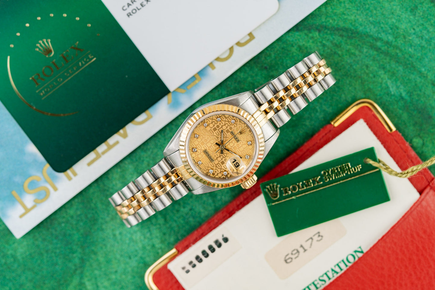 Rolex Lady-Datejust 26 69173 Two-Tone Yellow Gold Case - The Watch Business Sydney CBD