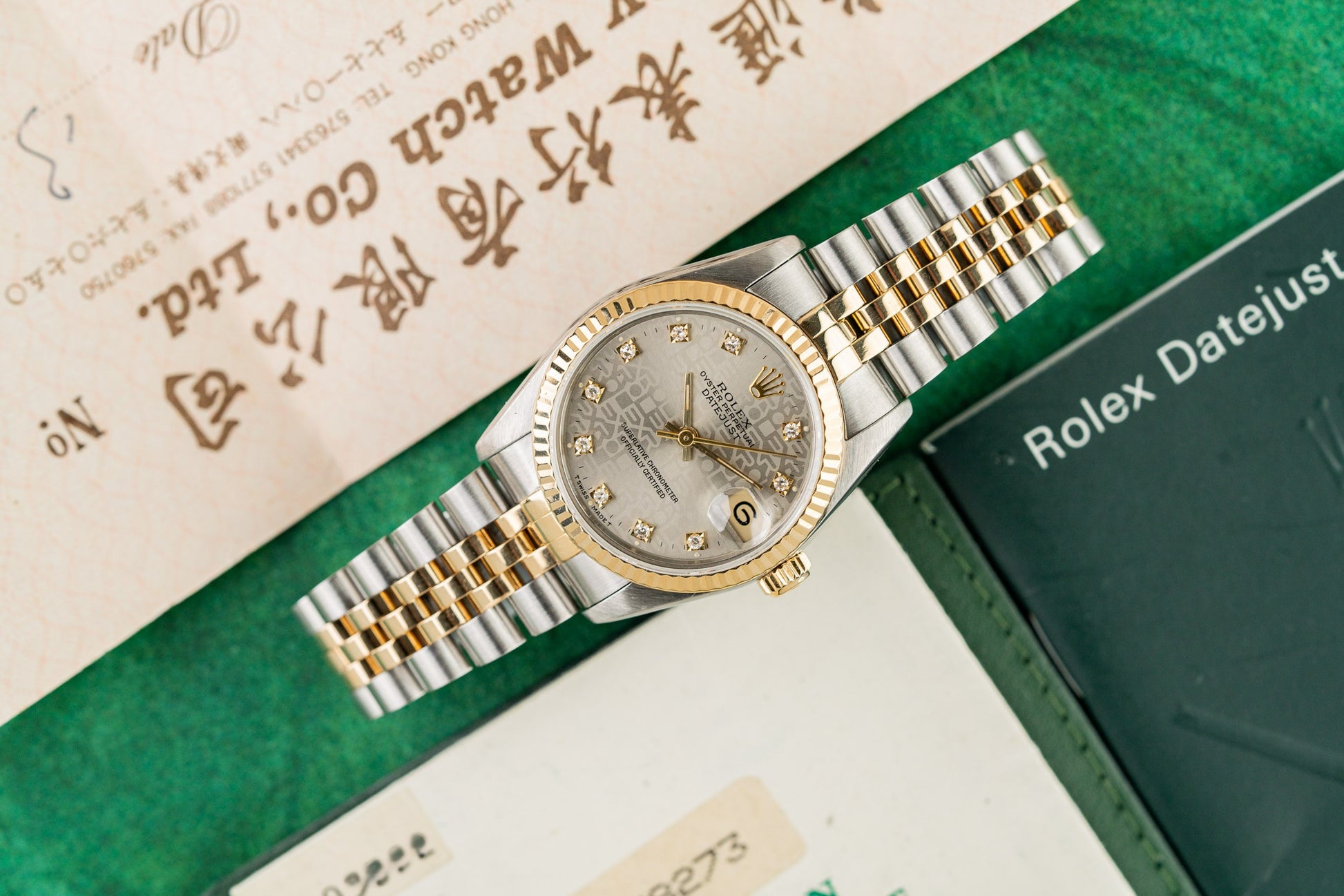 Rolex Datejust 31 68273 Silver Computer Diamond Dial Diamond Hour Markers - The Watch Business Sydney