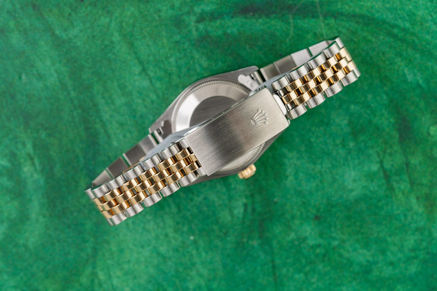 Rolex Datejust 31 68273 Silver Computer Diamond Dial Yellow Gold Fluted Bezel Case - The Watch Business Sydney CBD