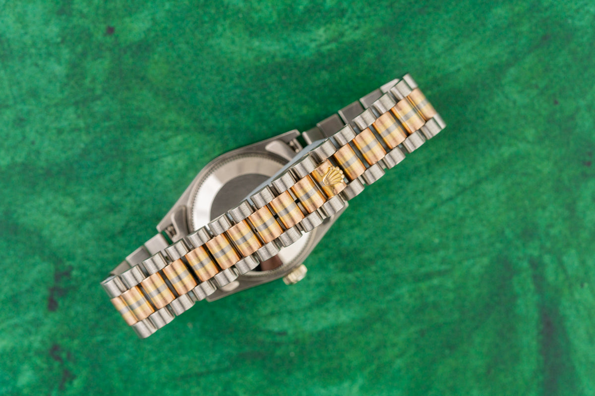 Rolex Datejust 31 68279 Tridor Champagne Diamond Dial Tridor President Bracelet Clasp - The Watch Business Sydney