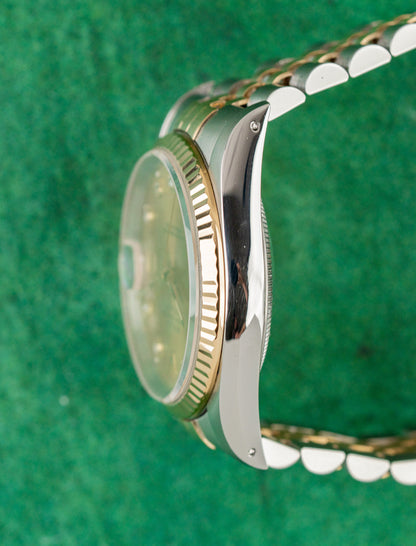 Rolex Datejust 36 16233 Champagne Diamond Dial Full Set Box and Papers 1991 - The Watch Business Sydney