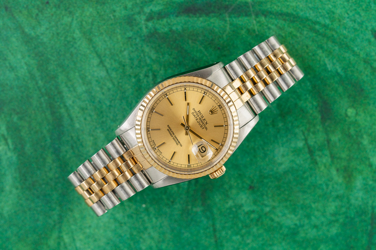 Rolex Datejust 36 16233 Champagne Dial Two Tone 1992 - The Watch Business Sydney