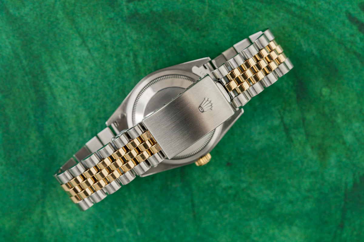 Rolex Datejust 36 16233 White Diamond Dial Fluted Bezel Case - The Watch Business Sydney CBD