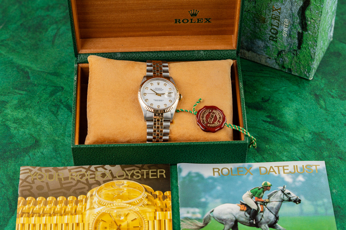 Rolex Datejust 36 16233 White Diamond Dial Jubilee Two Tone Bracelet - Rolex Sydney