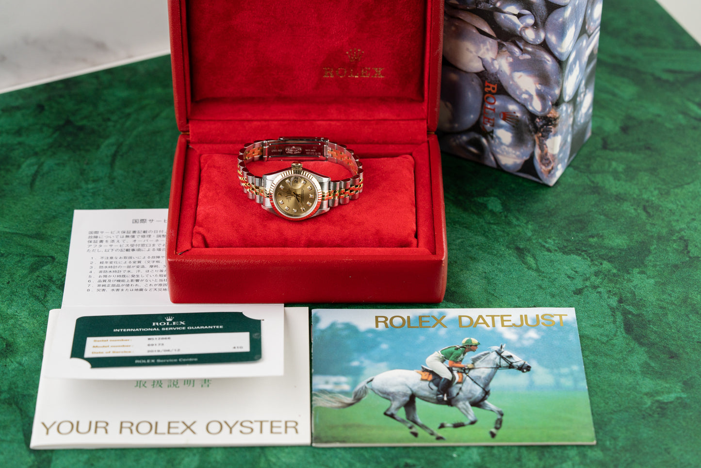 Rolex Lady-Datejust 26 Champagne Diamond Dial 69173 Two Tone Yellow Gold 1995