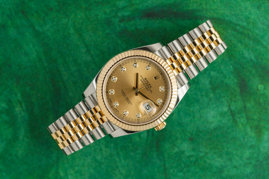 Rolex Datejust 41 Champagne Diamond Dial 126333 Two Tone Yellow Gold 2017