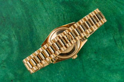 Rolex Day-Date 36 18038 Champagne Index Dial President Yellow Gold Bracelet - The Watch Business Sydney