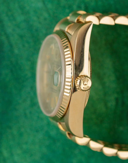 Rolex Day-Date 36 18038 Champagne Index Dial Box and Certificate 1987 - The Watch Business Sydney