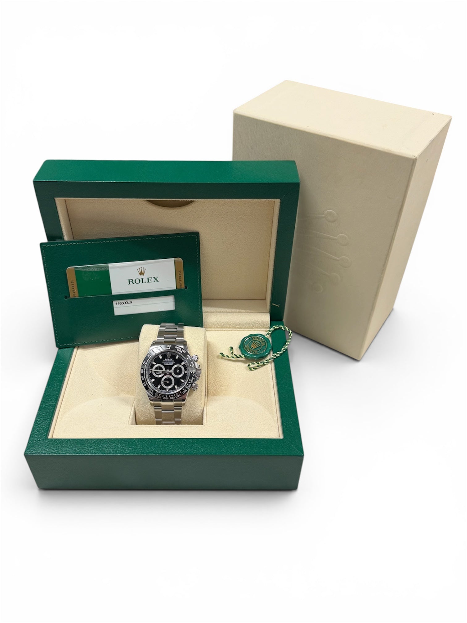 Rolex Daytona 116500LN Black Dial Full Set Box and Papers - The Watch Business Sydney CBD