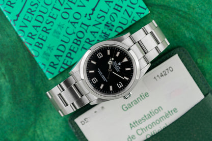 Rolex Explorer 36 114270 Black Dial Stainless Steel Case - The Watch Business Sydney CBD